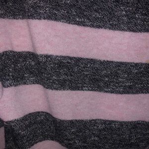 H&M sweater, pink and grey stripes